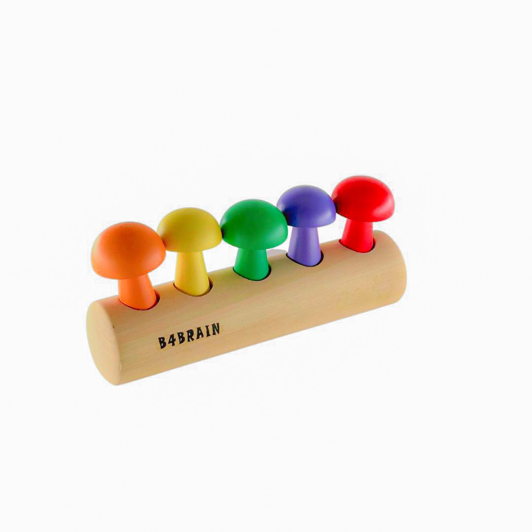 Mushroom Peg board 1-2 years - b4brainuae