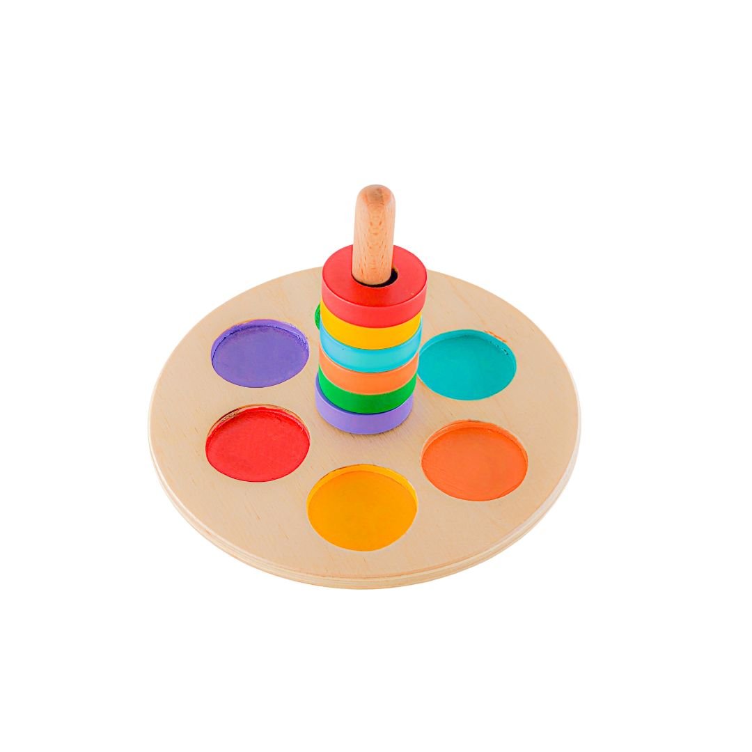 Wooden Ring Stacker - b4brainuae