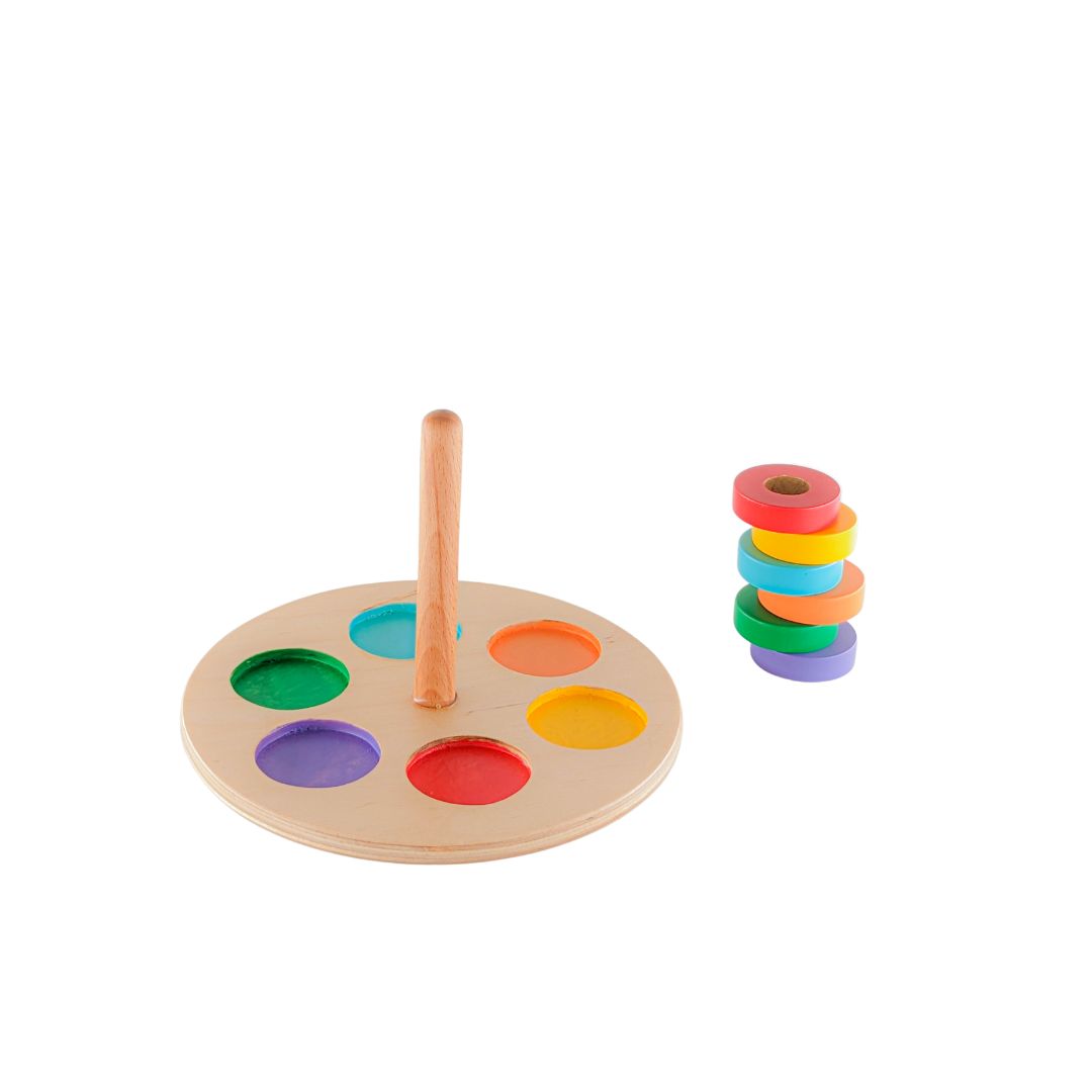 Wooden Ring Stacker - b4brainuae