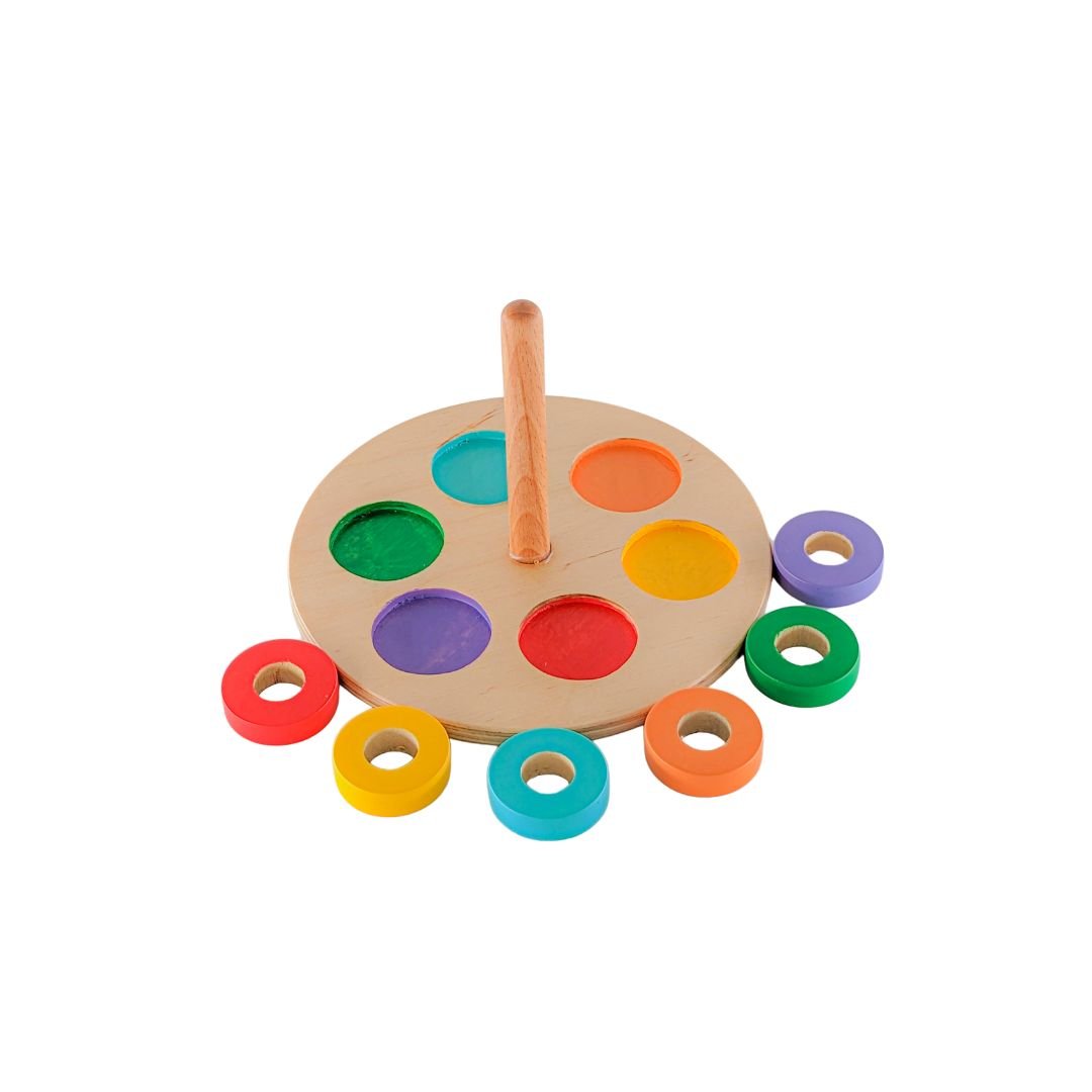 Wooden Ring Stacker - b4brainuae