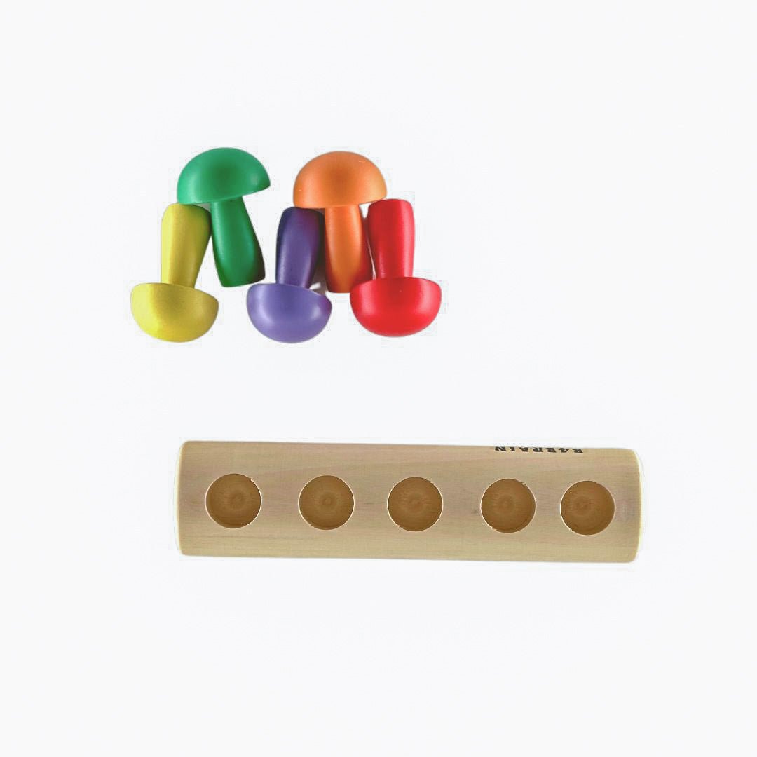 Mushroom Peg board 1-2 years - b4brainuae