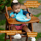 10 Months + Feeding Set of Silicone Plate With Fork, Spoon And Silicon Bib | Silicone Feeding Essentials - b4brainuae