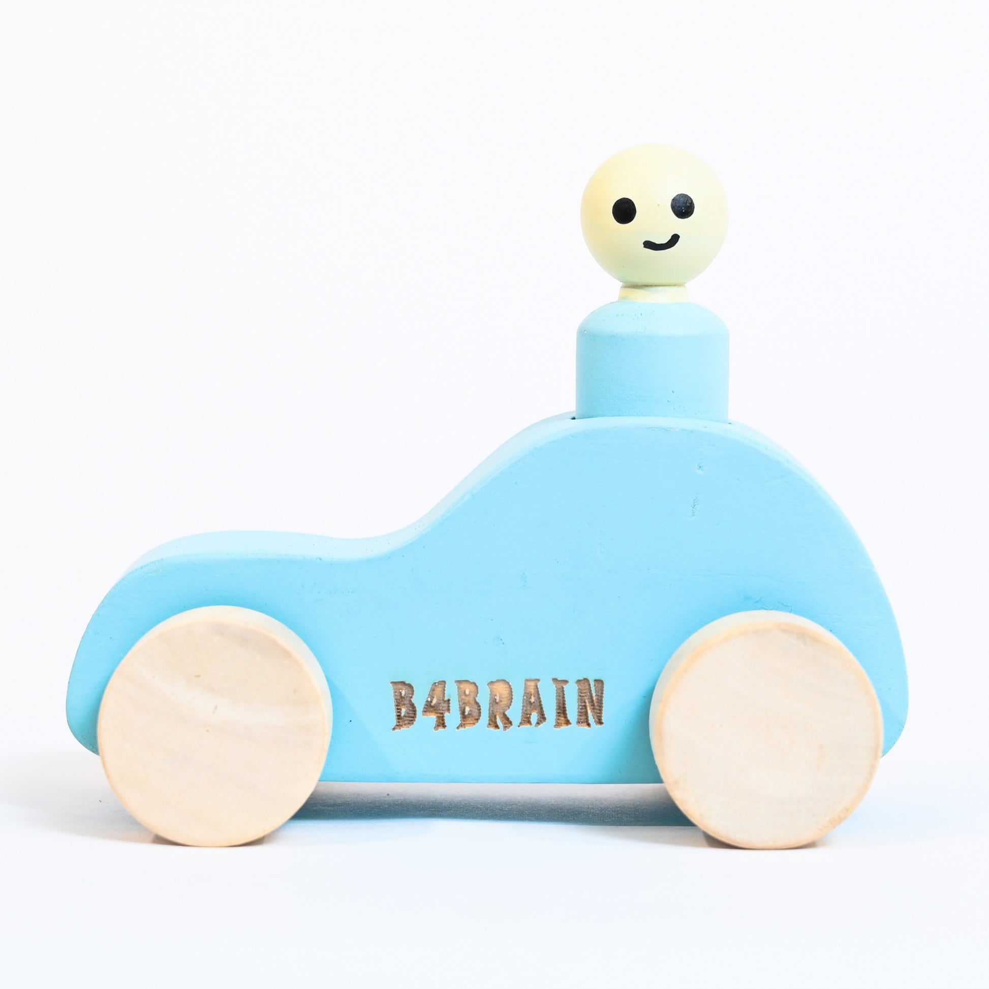 Wooden Car with Peg Doll Toy - b4brainuae