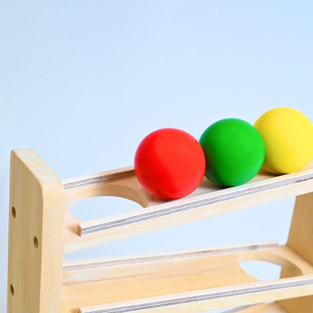 Wooden Ball Tracker Toy for Babies - b4brainuae