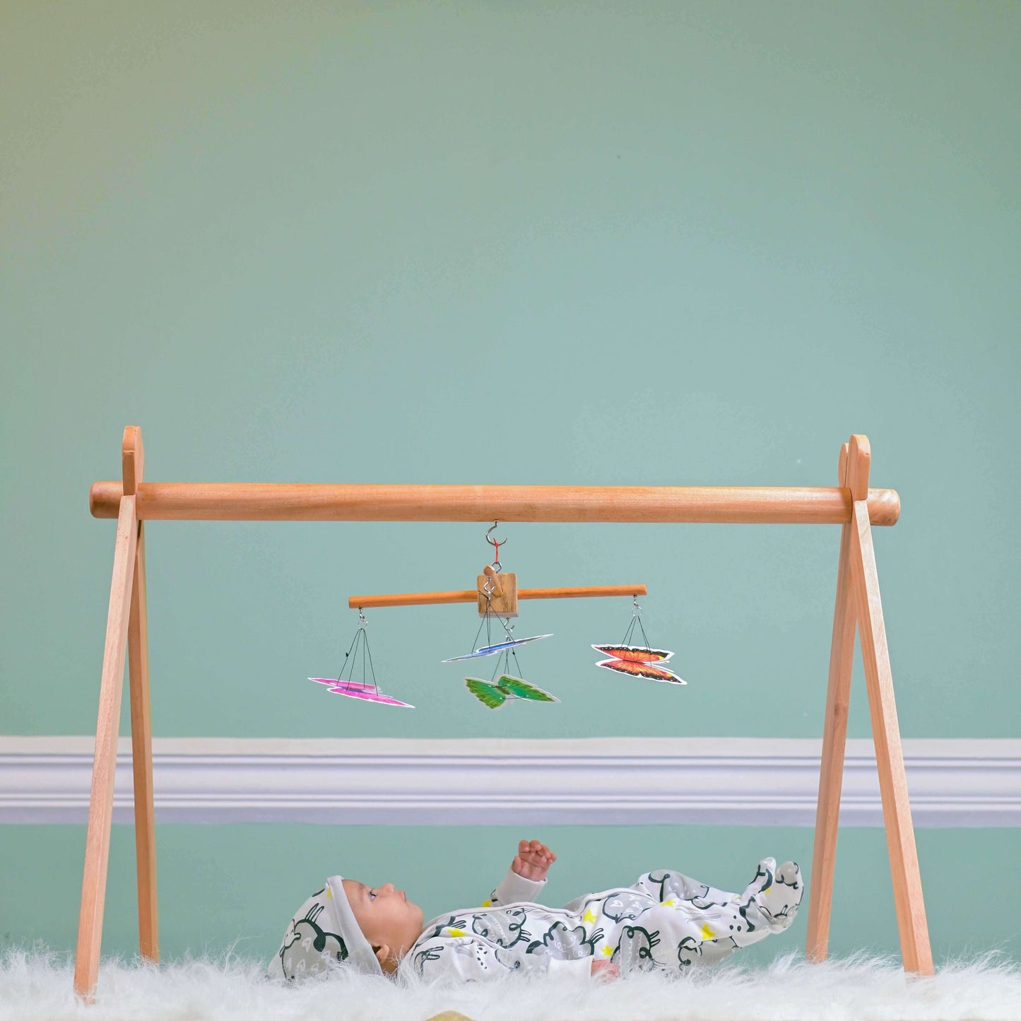 Activity Gym +3 Mobiles with Hanger For Newborn Baby - b4brainuae