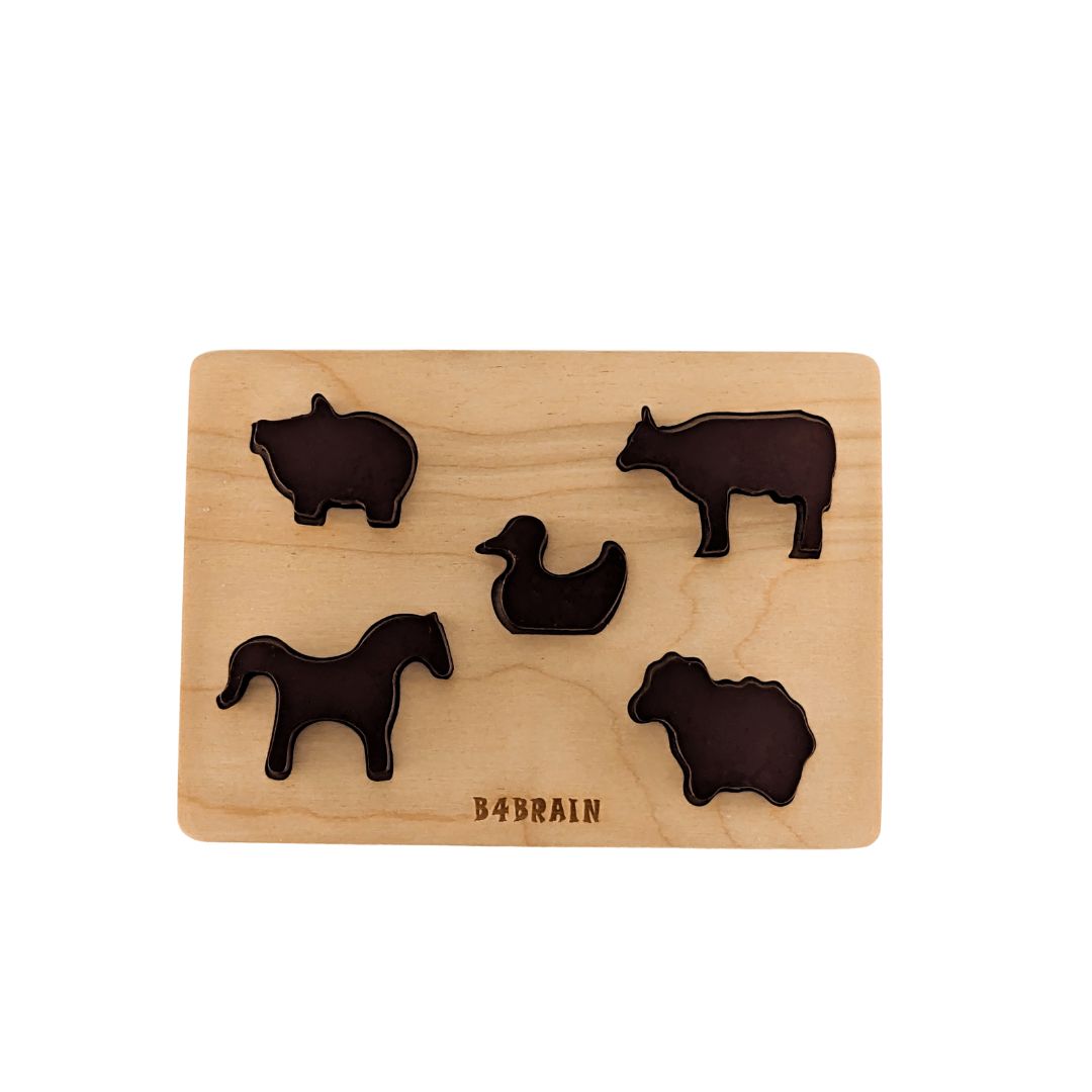 Wooden Animals puzzles - b4brainuae