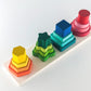 Wooden Shape sorting & stacking puzzle - b4brainuae