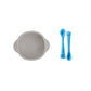 Silicone Suction Bowl and Silicon Giraffe Spoon For Baby - b4brainuae