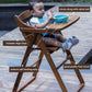 Wooden High Chair for Baby Toddler, Foldable, Luxurious Teak Wood Feeding chair - b4brainuae