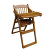 Wooden High Chair for Baby Toddler, Foldable, Luxurious Teak Wood Feeding chair - b4brainuae