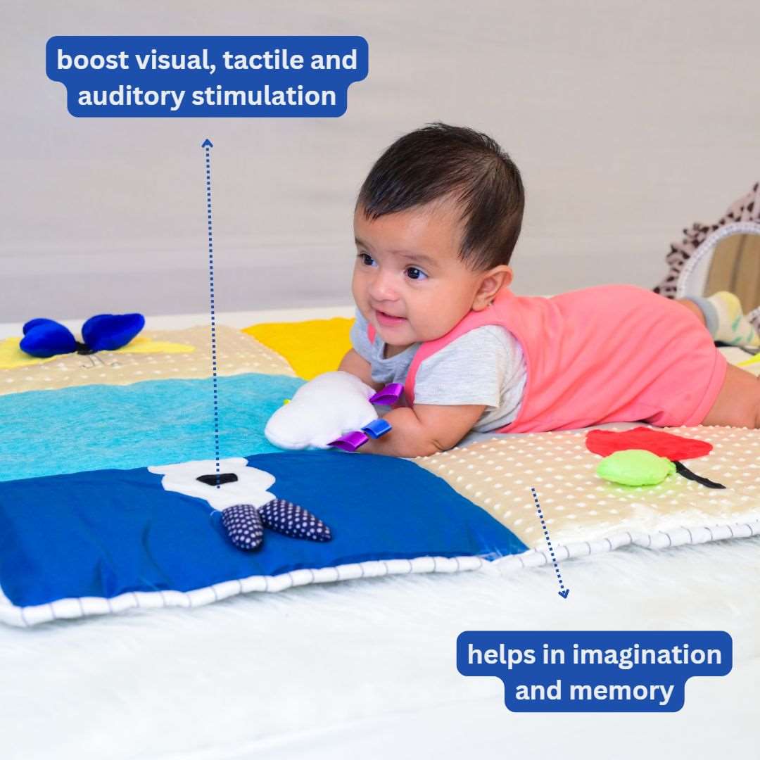 Sensory PlayMat + Tummy Time Mirror - b4brainuae