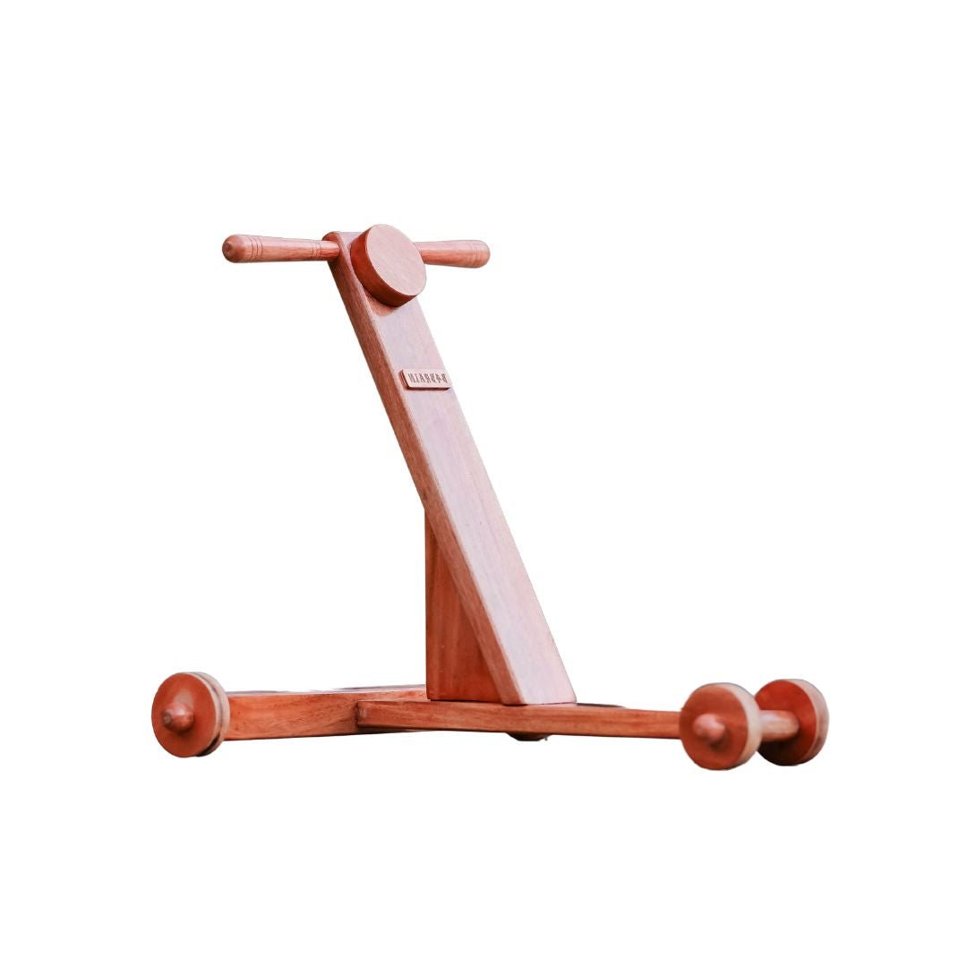 B4brain traditional scientific wooden push Walker For Babies - b4brainuae